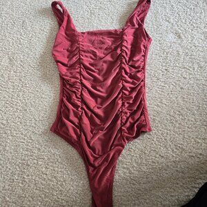 Liz & Sara Mauve One Piece Bodysuit Women's Medium Solid